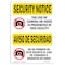 Signmission OSHA Security Sign, 3.5" Height, 5" Width, Camera Video Prohibited Bilingual, Landscape OS-SN-D-35-L-11510 - alternate 1